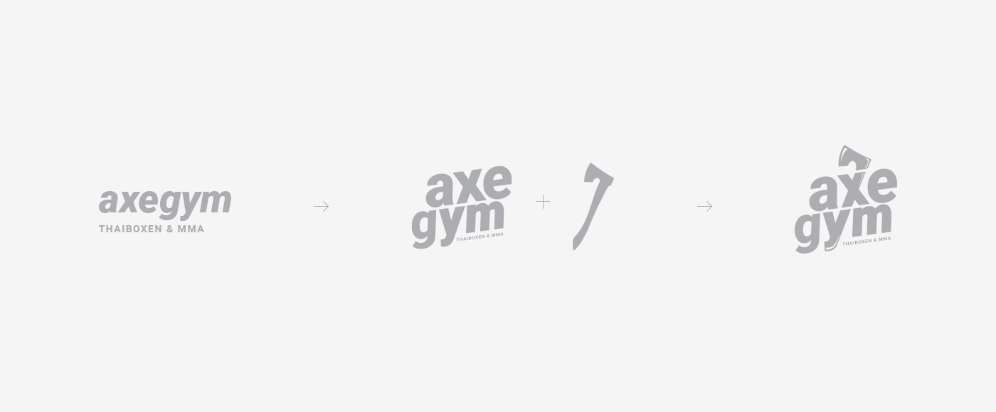 Startup Logo Design Entwicklung Axe Gym