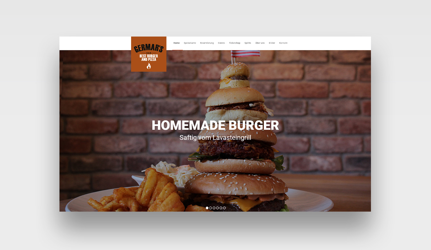 Webdesign Germar's Best Burger and Pizza